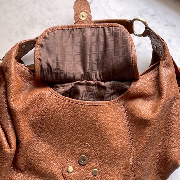 Large Rafe Cognac Leather Hobo Bag - Picture 9 of 14